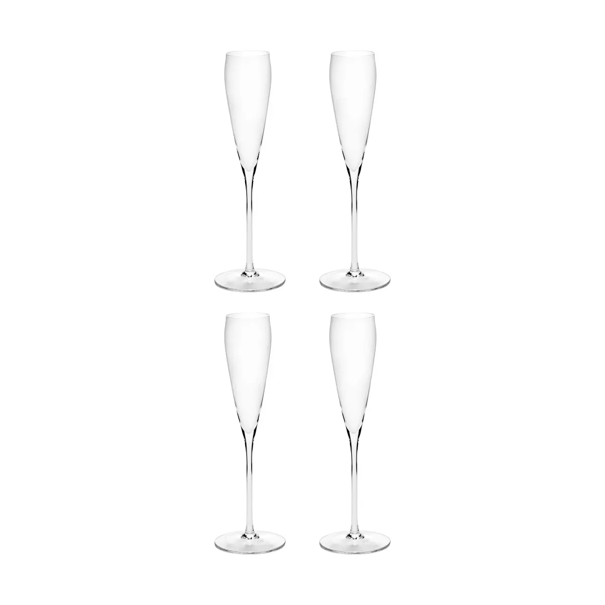 Silhouette flute champagneglass 15 cl 4-pakn., Clear