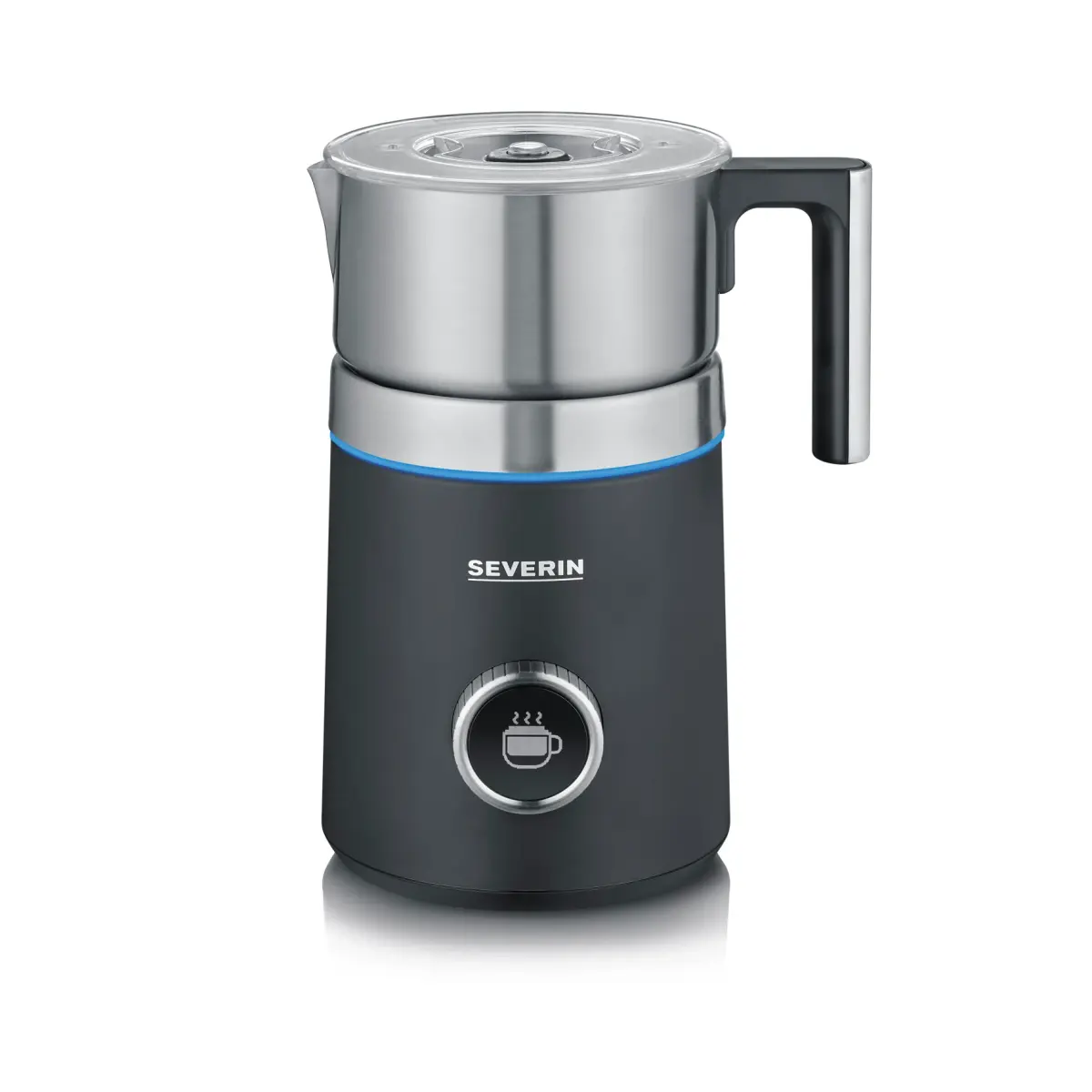 Severin SM 3587 Spuma Plus melkeskummer 700 ml, Svartgrå