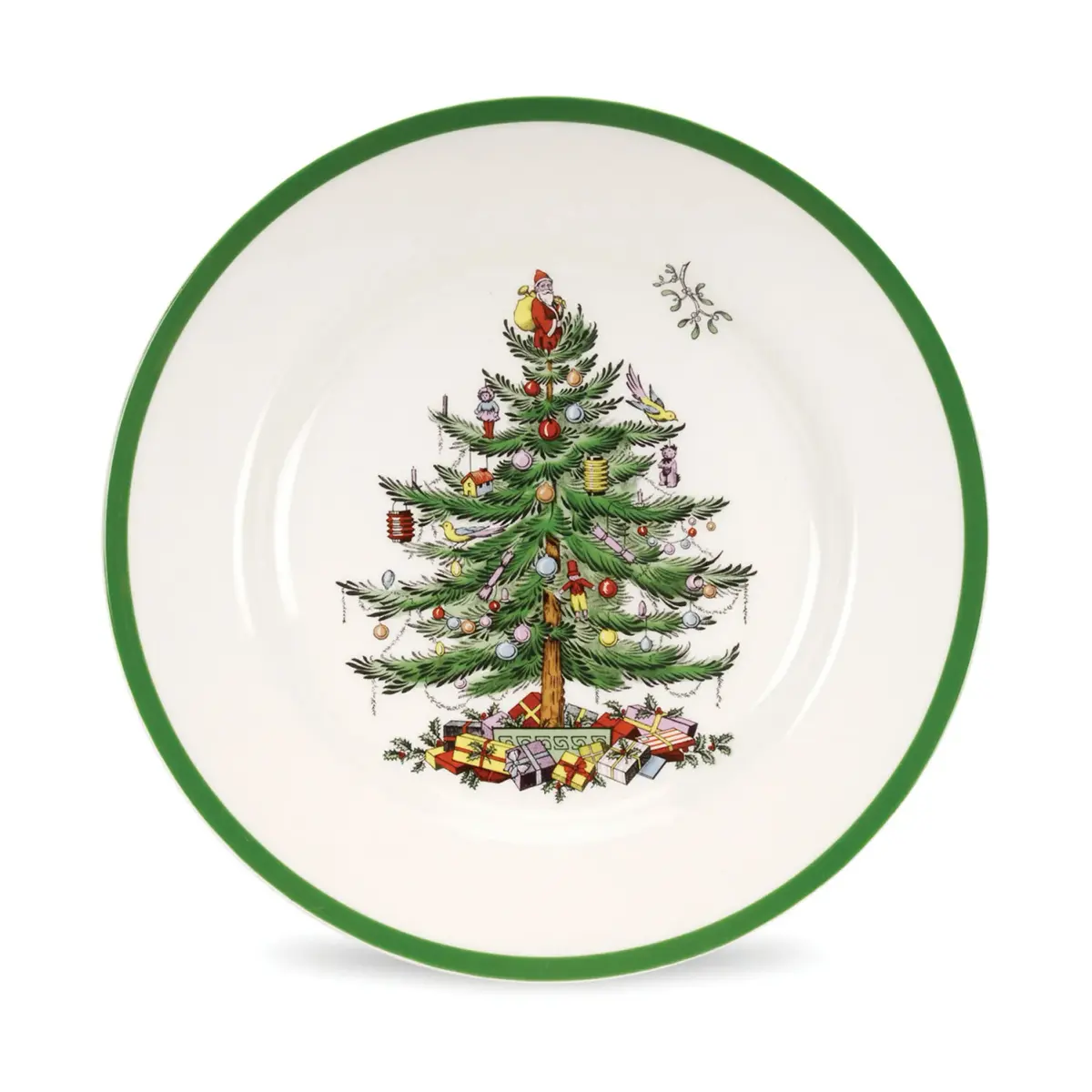 Christmas Tree tallerken Ø27 cm, White-green-red