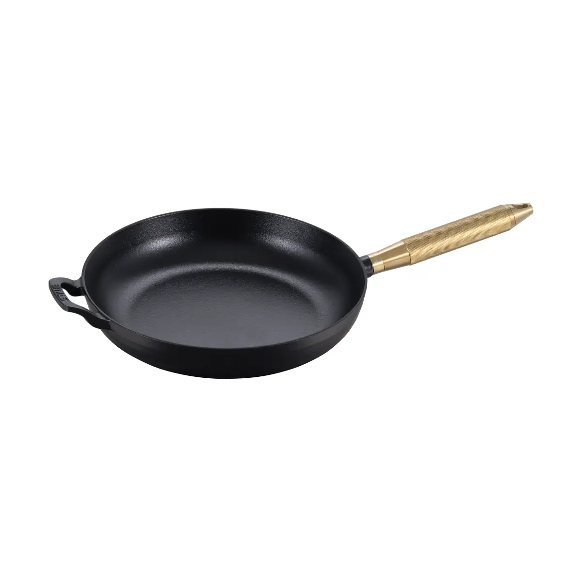 Buster & Punch stekepanne støpejern svart Ø28 cm, Messinghåndtak