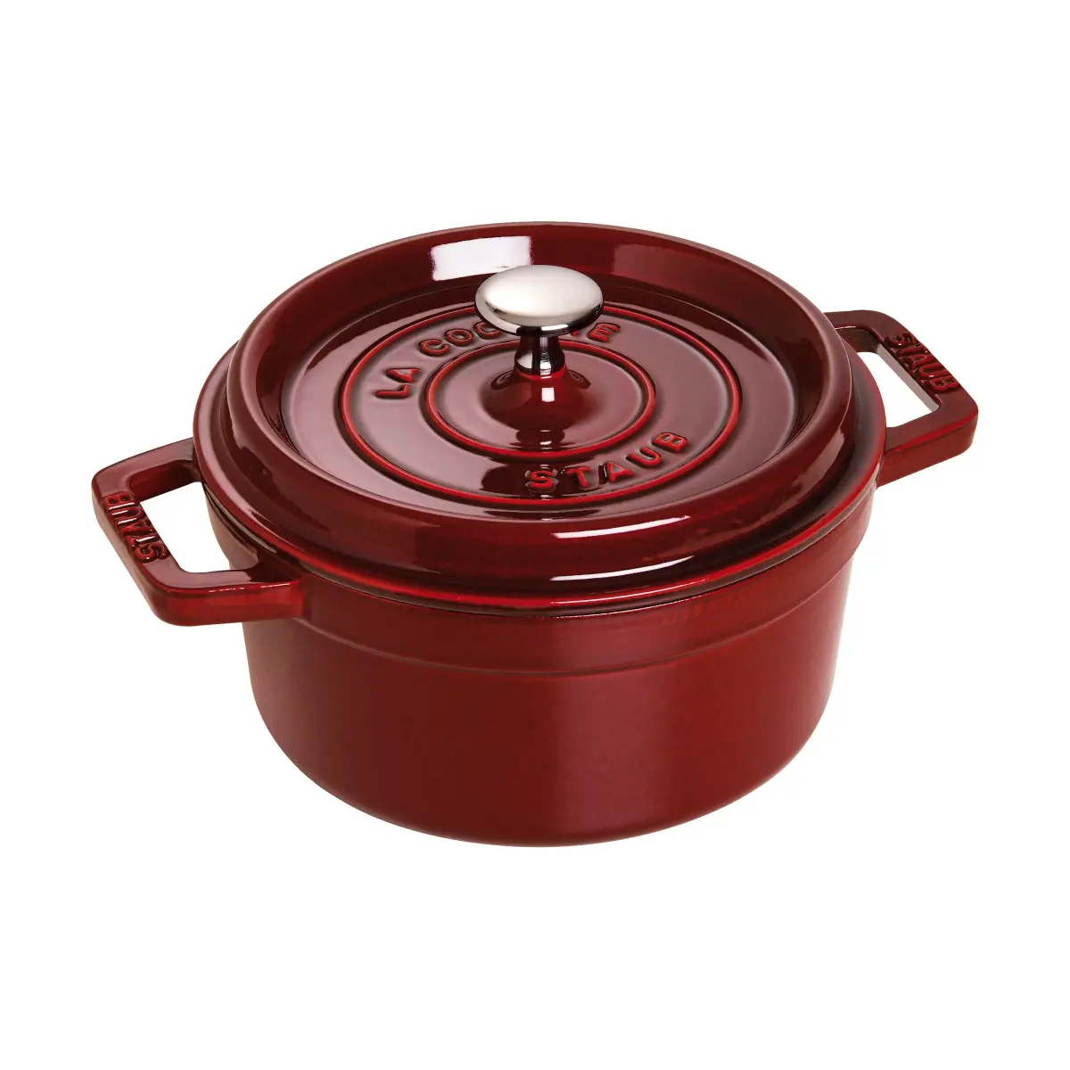 Staub La Cocotte rund gryte støpejern 2,6 L, Grenadinerød
