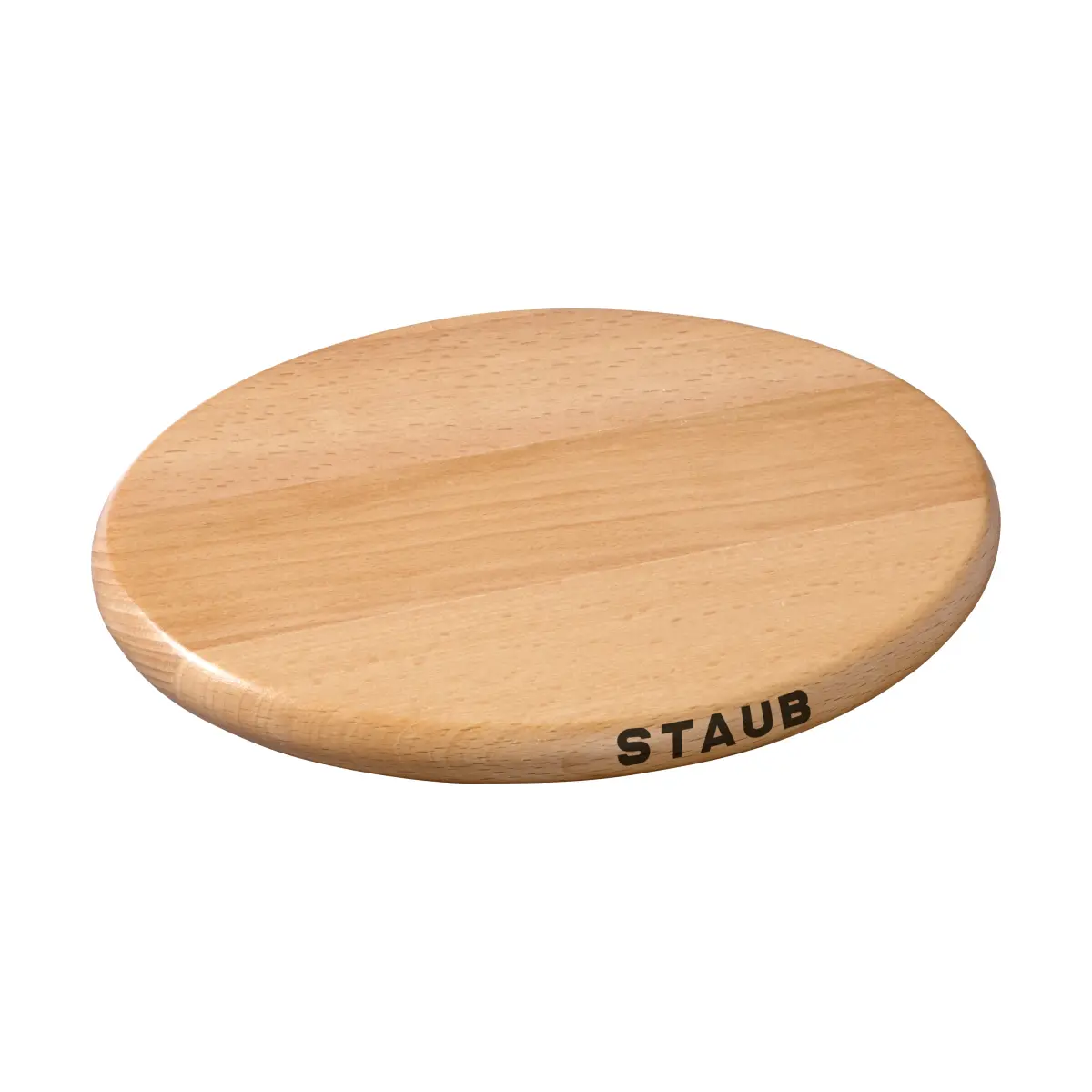 Staub magnetisk gryteunderlag oval bøk, 15 cm