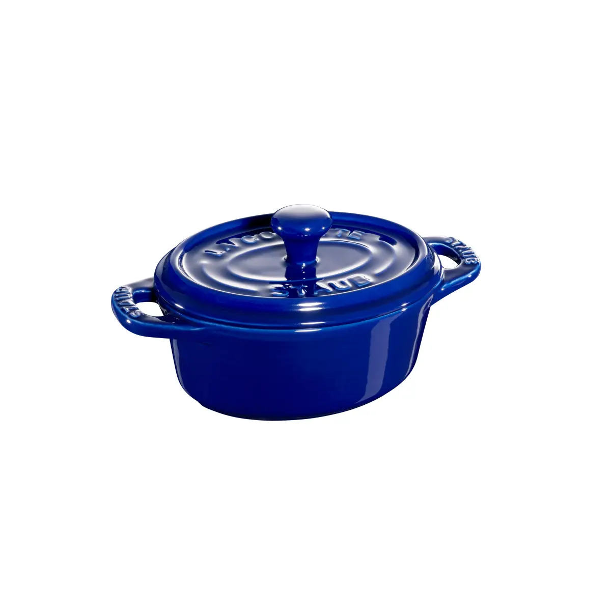 Staub oval minigryte 0,2 l, blå