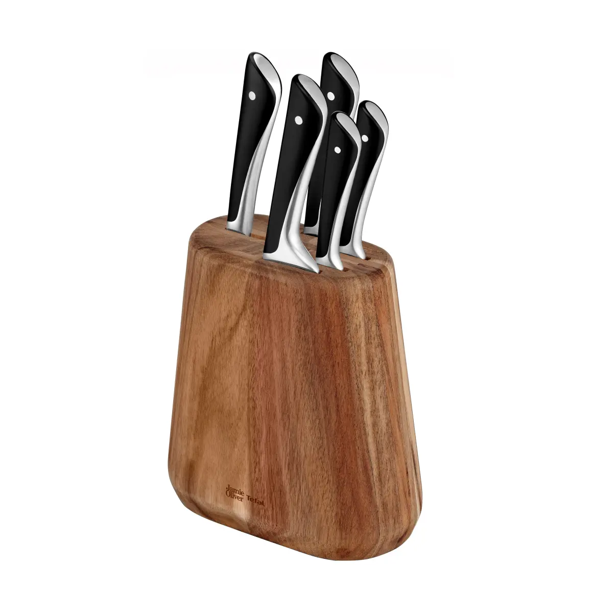 Jamie Oliver knivsett med knivblokk, 6 deler