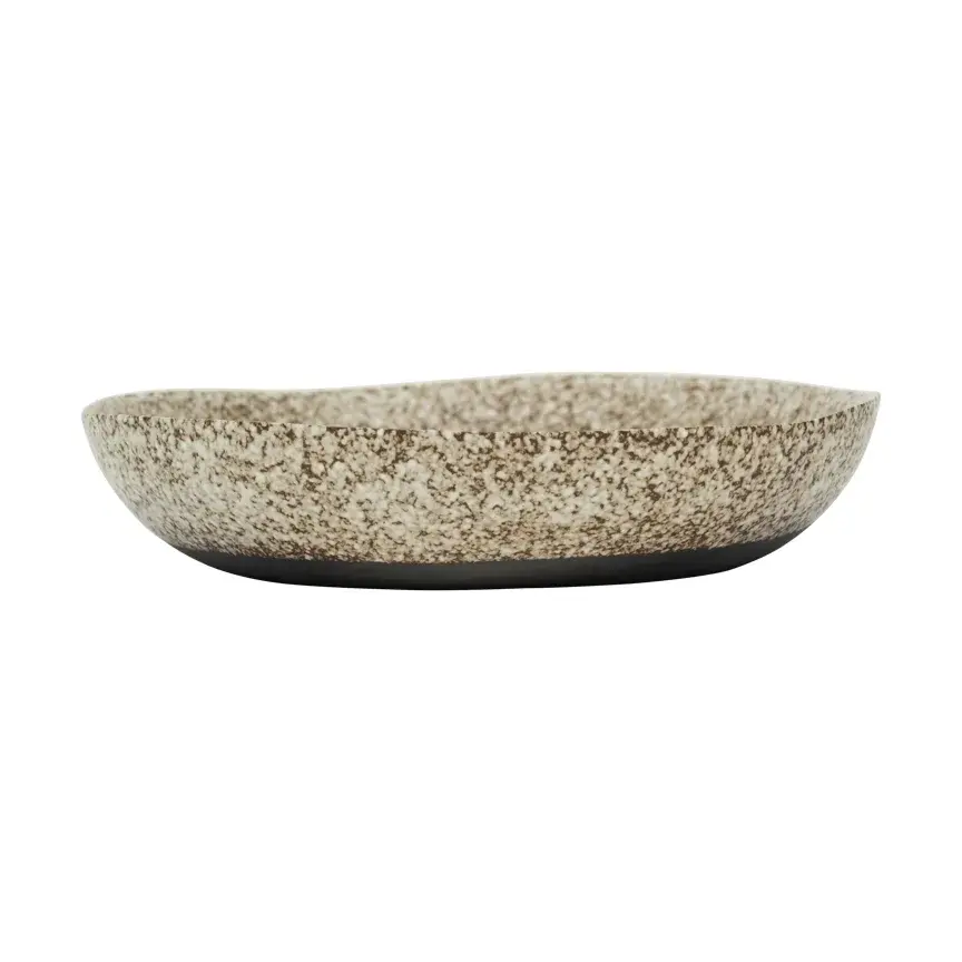 Nox skål Ø28 cm, Brun-hvit