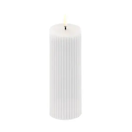 LED Blokklys Riflet Ø5,8x15 cm, Hvit