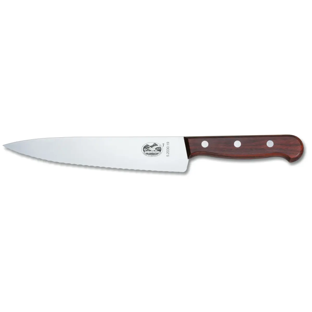 Victorinox kokkekniv bølgetannet 19 cm, Furu