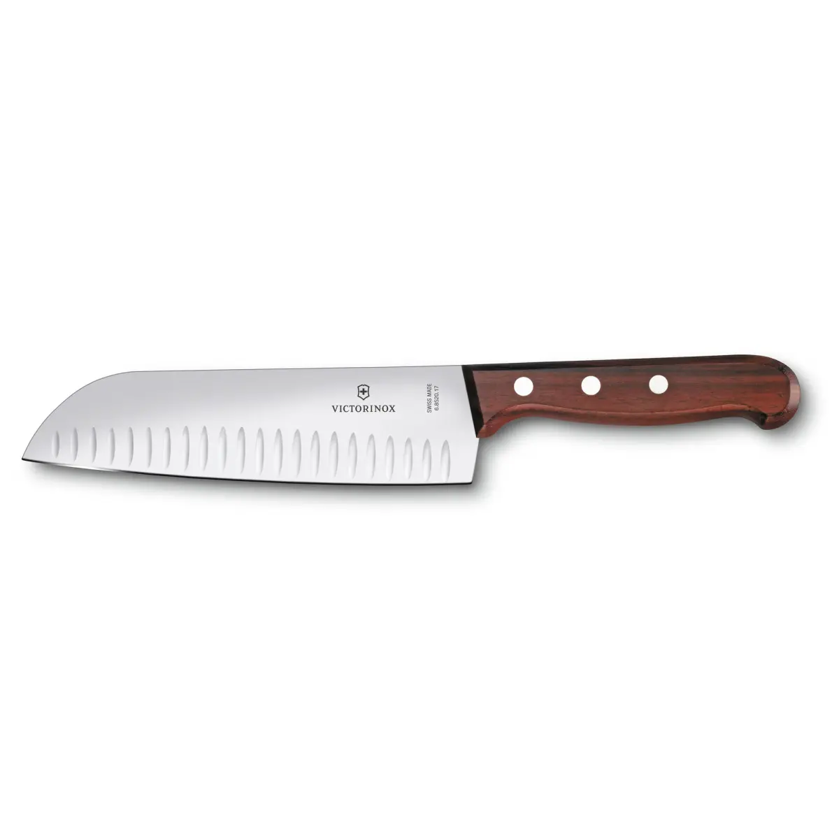Wood santokukniv olivenslipt 17 cm, Rustfritt stål-lønn