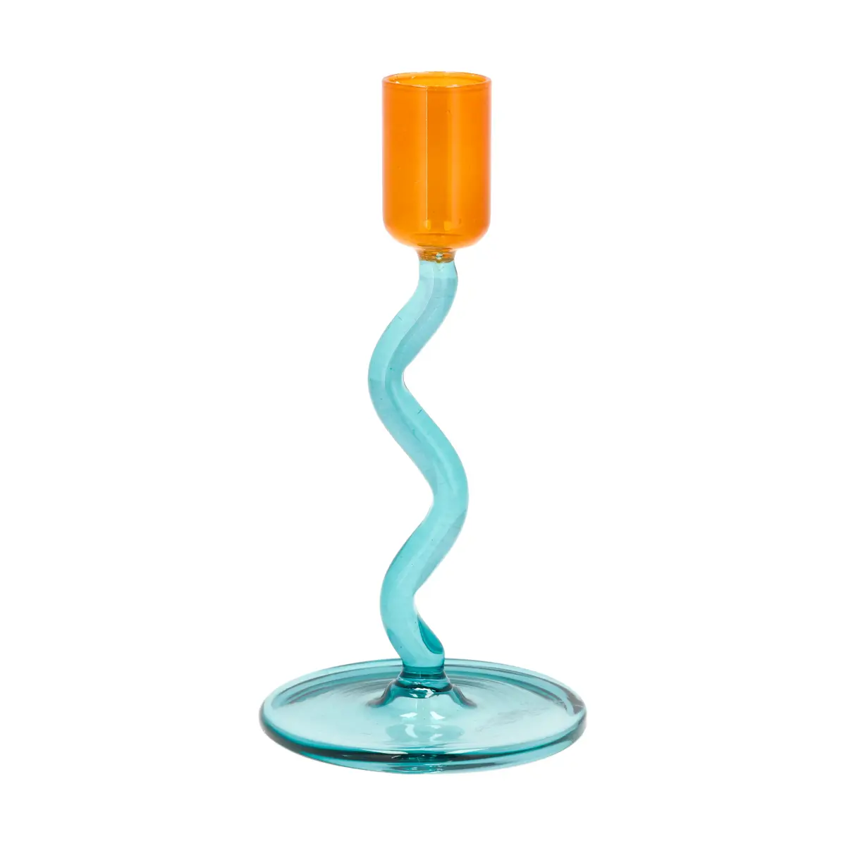 Styles lysestake 15,3 cm, Blue-amber