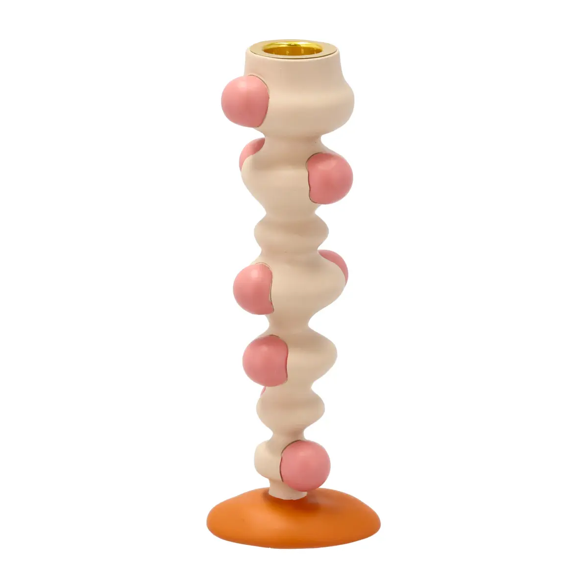 Styles lysestake prikker 18 cm, Offwhite-pink