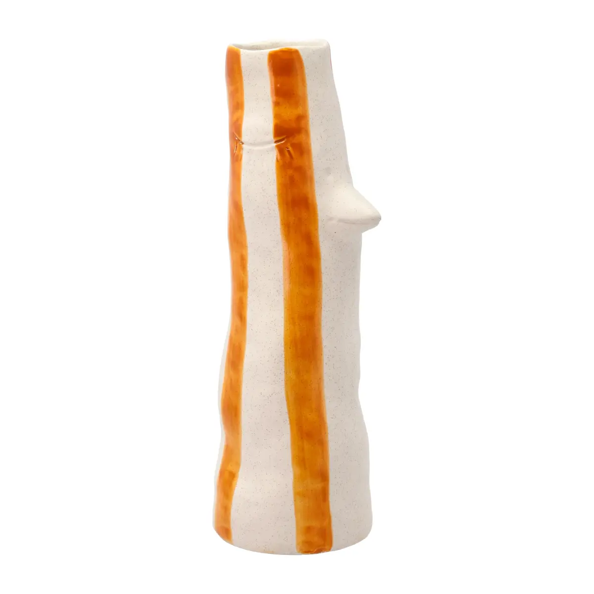 Styles vase med nebb og øyevipper 34 cm, Brown
