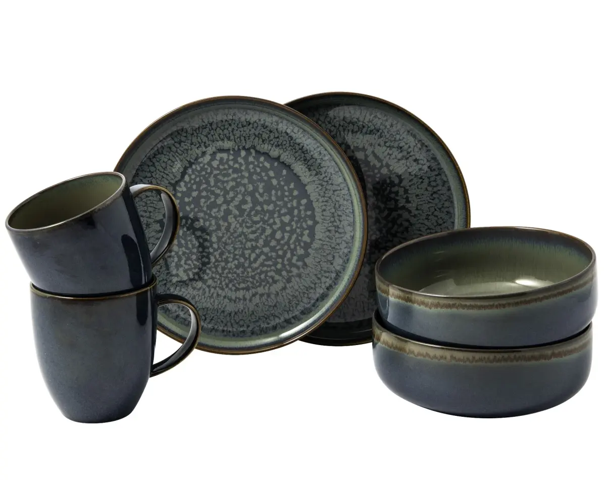 Crafted Breeze frokostsett 6 deler, Grey-blue