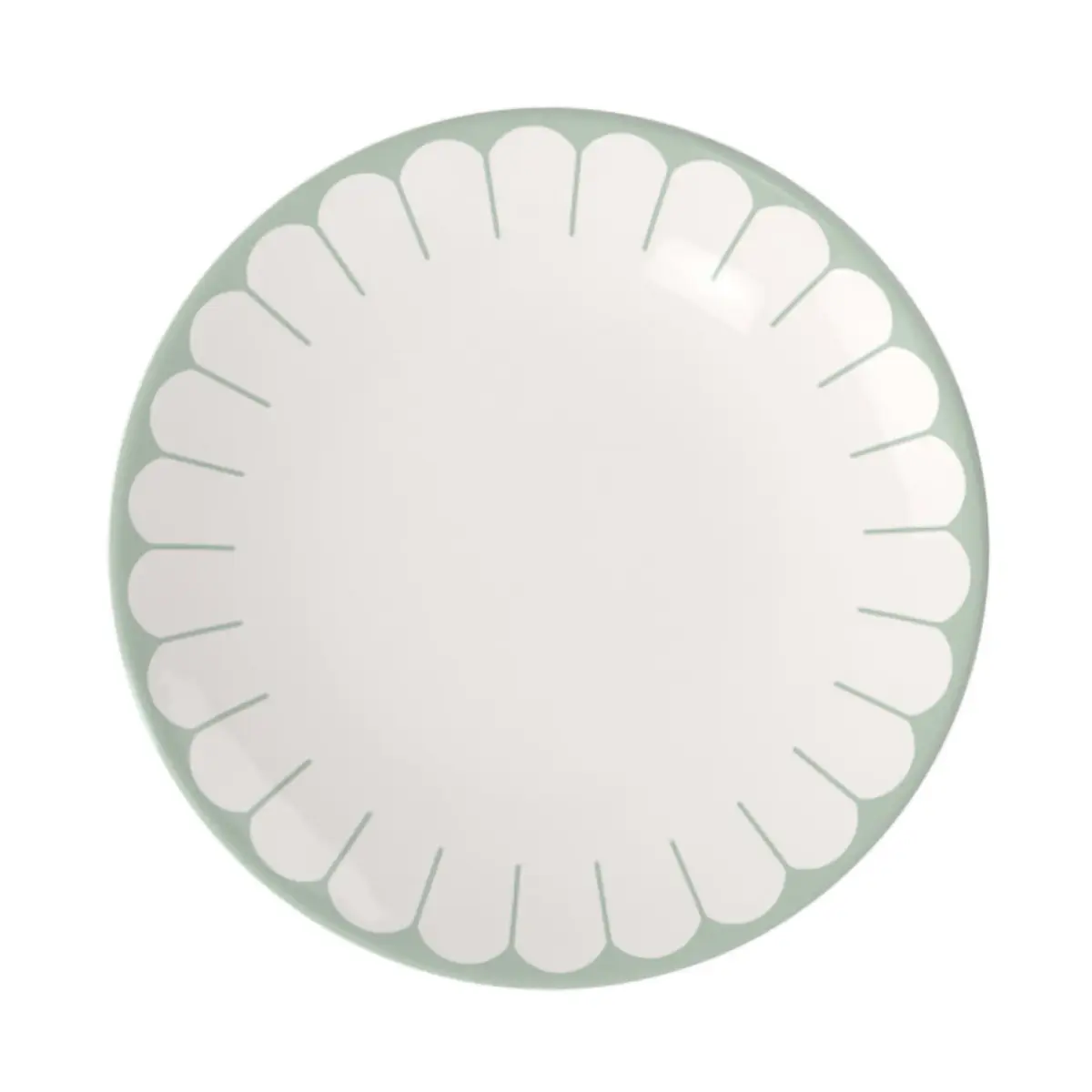 Fleur mattallerken Ø26,5 cm, White-green
