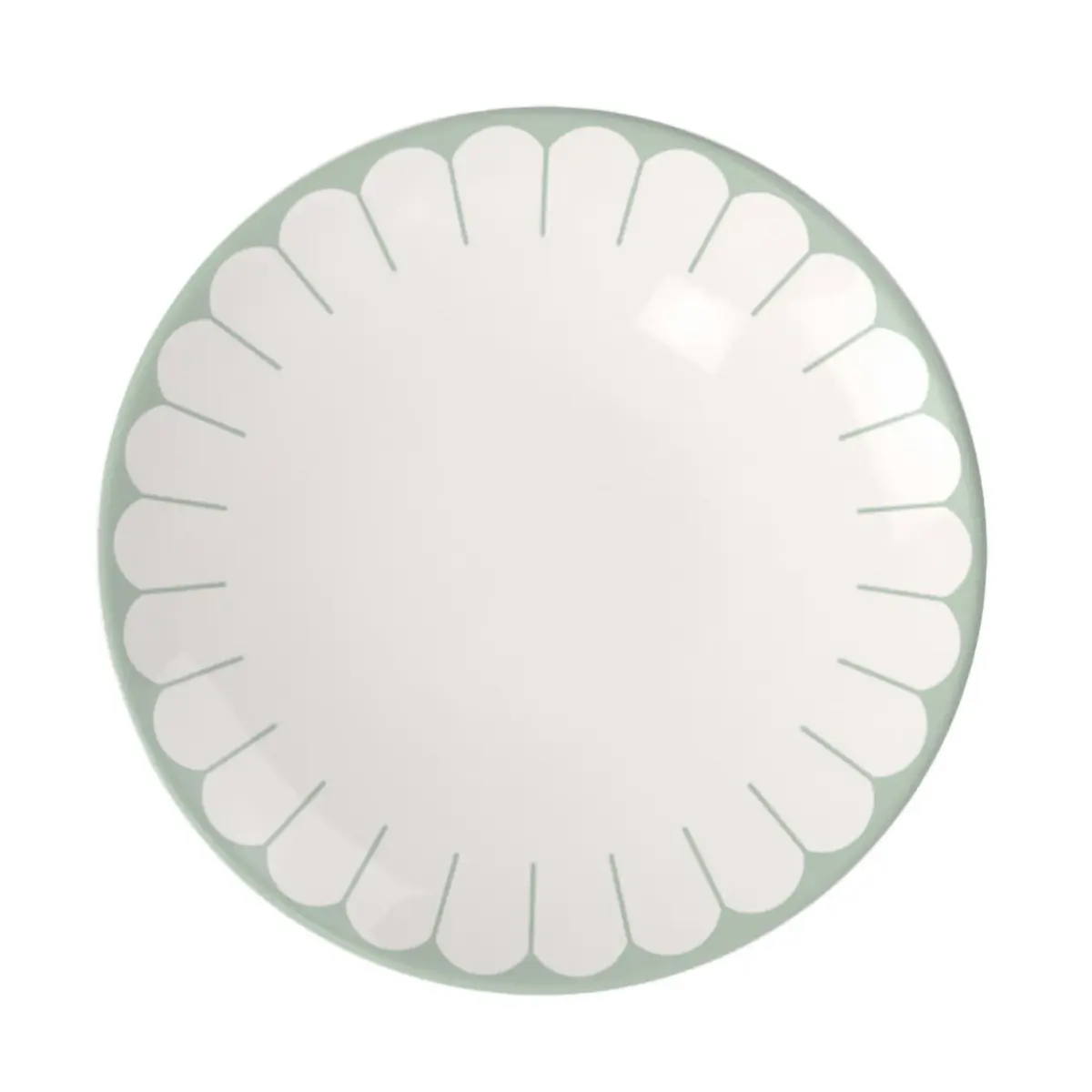 Fleur tallerken Ø21 cm, White-green