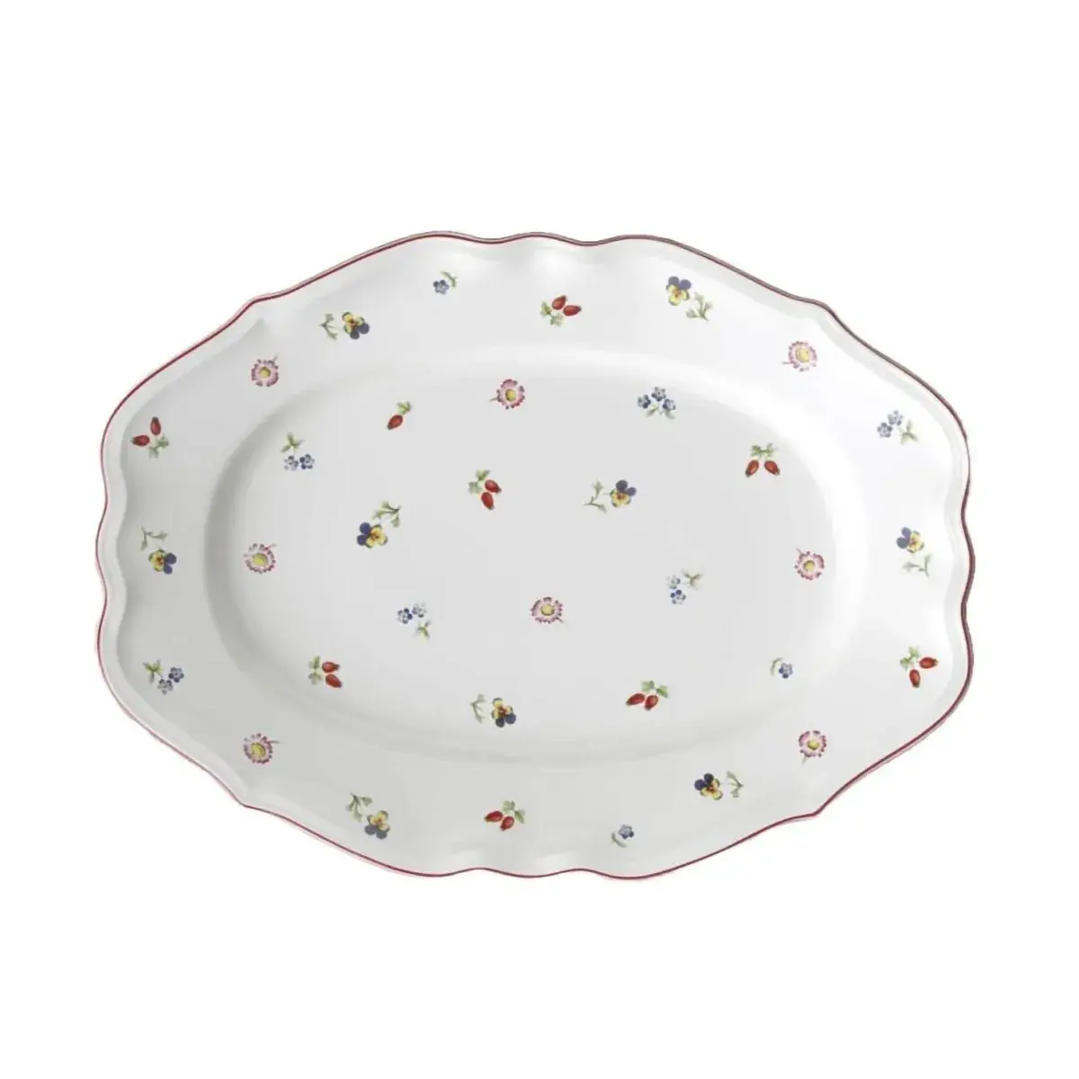 Petite Fleur serveringsfat 37 cm, Hvit