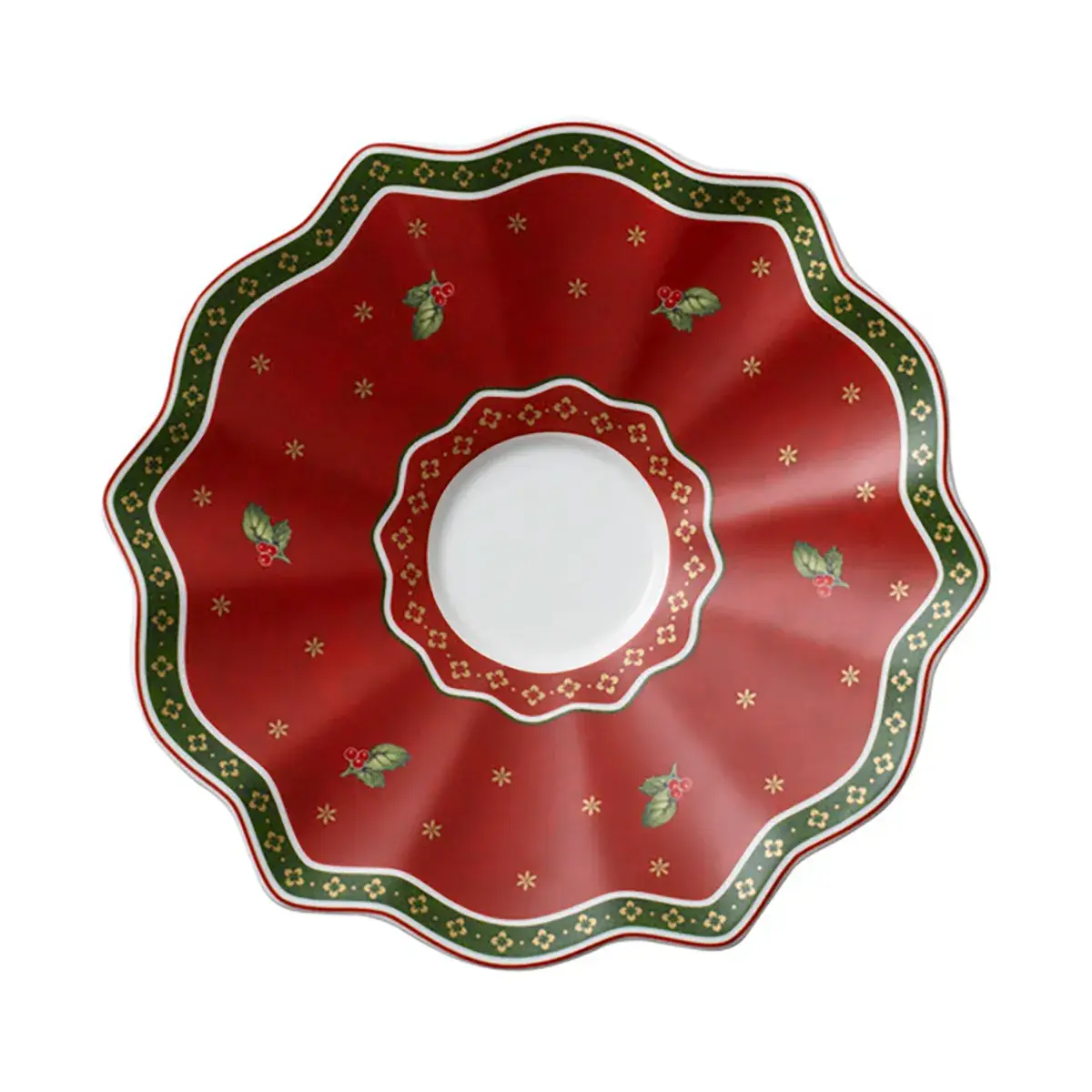 Toy's Delight fat til kopp Ø 19 cm, Hvit-rød