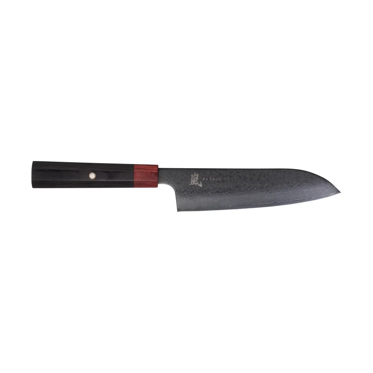 Rei santokukniv, Rød-svart, DLC, 16,5 cm