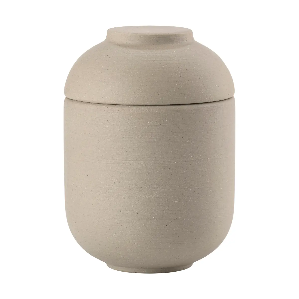 Sensu boks med lokk Ø6,5x9 cm, Taupe