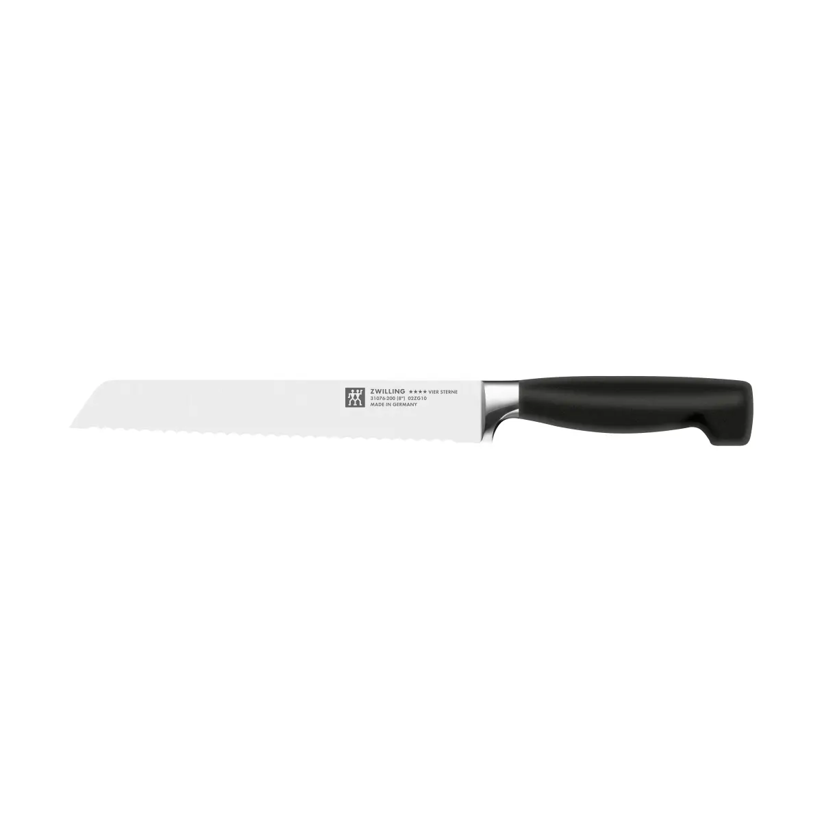 Zwilling Four star brødkniv 20 cm, Svart-rustfritt stål