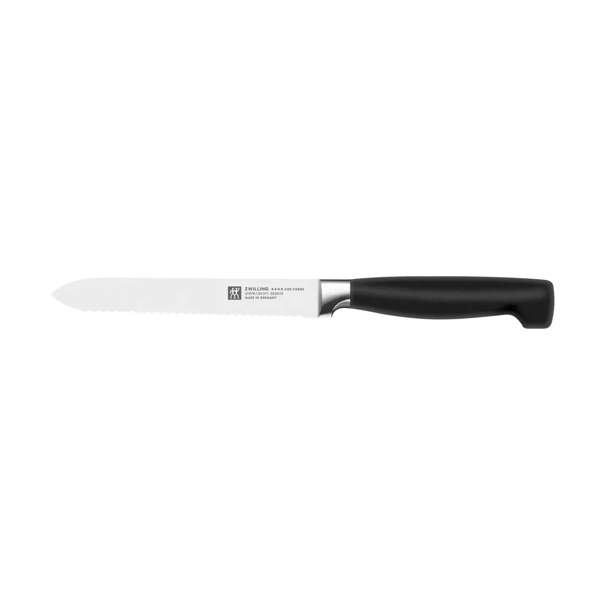 Zwilling Four star tagget universalkniv 13 cm, Svart-rustfritt stål