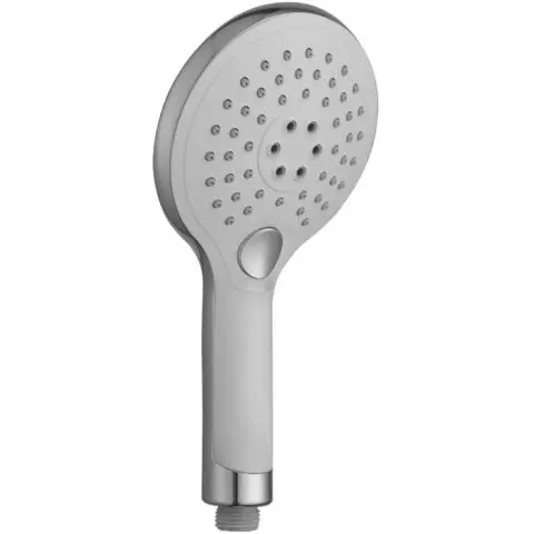 Adora Motus Hånddusj Ø 120 mm, 3 stråletyper, hvit/forkrommet