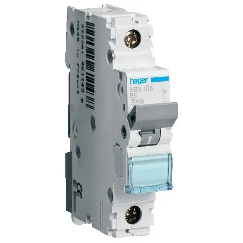 Hager NDN103 Miniatyrbryter 1-polet, 10 kA, D-karakteristikk 3A