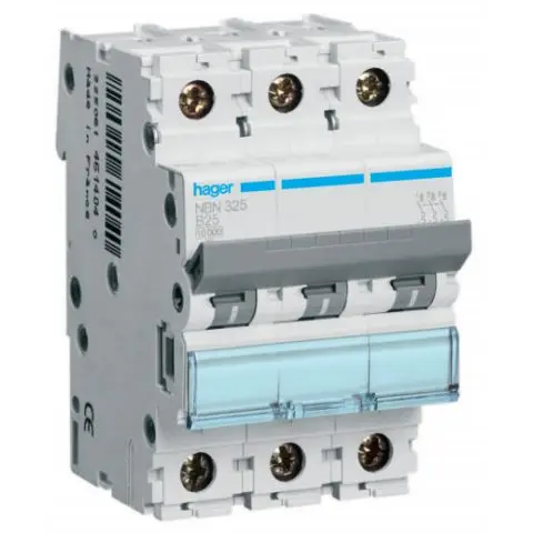 Hager NCN306 Miniatyrbryter 3-polet, 10 kA, C-karakteristikk 6A