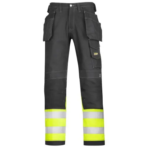 Snickers Workwear 3235 Arbeidsbukse varsel, gul/svart C154