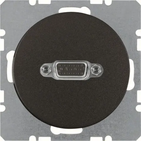Hager 3315402089 VGA-uttak 71 x 71 mm Hvit