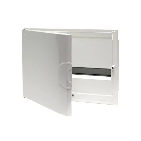 Garo NIM 14-1U Sentralapparat innfelt montering, hvitt stål 14 moduler, 1 rad