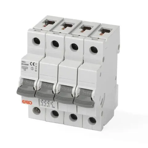 Garo MCB GS C4005 Miniatyrbryter 4-polet, 10 kA, C-karakteristikk 0,5 A