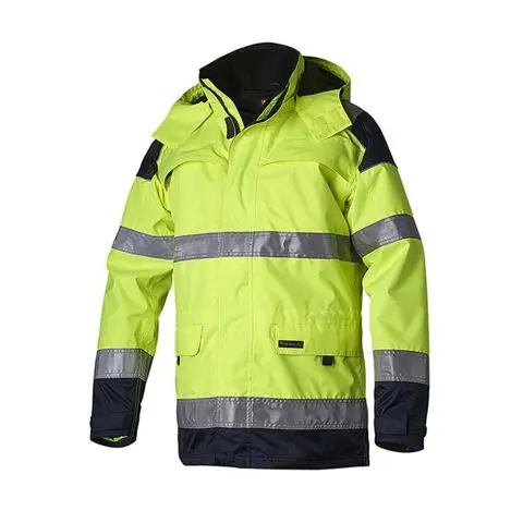 Top Swede 126 Vinterparkas varsel, gul/marineblå Str. 3XL
