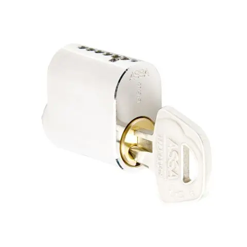 ASSA 1201 Låsesylinder oval, 7 stift, 2-pakning Mattbørstet messing