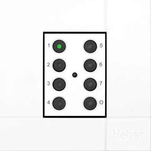 Helvar 126200 Panel 8 knapp, valg av lysscene