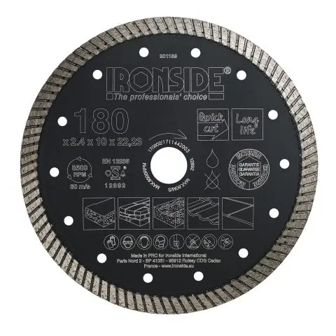 Ironside 201189 Kappeskive 180 x 22,23 x 2,4 x 10 mm