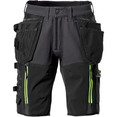 Fristads 2567 STP Arbeidsshorts svart, gul C52