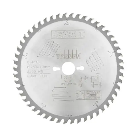 Dewalt DT4345-QZ Sirkelsagklinge 250 mm, 50T