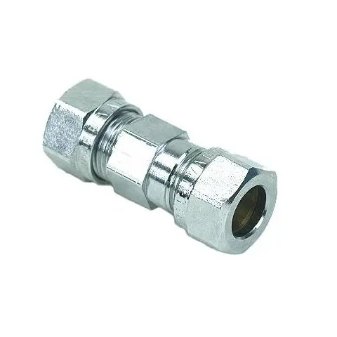 Gelia 3006111062 Klemringkobling rett, forlenget, krom 15 mm