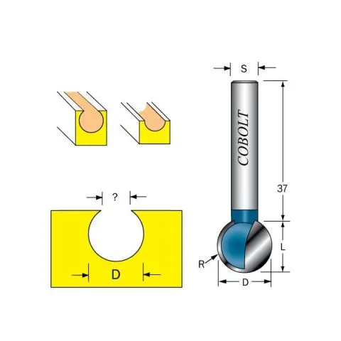 Cobolt 243-010 Kornissfres D=10 L=10 mm