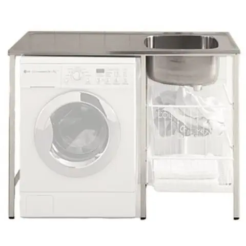 Contura CABM 12 RM Vaskebenk montert, med plass til vaskemaskin