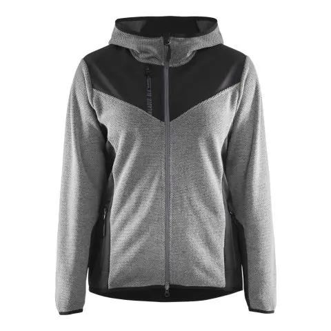 Blåkläder 594125369099XXL Jakke strikket, dame, gråmelert/svart Str. XXL