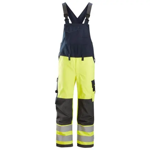 Snickers Workwear 6060 ProtecWork Selebukse varsel, gul/marineblå 146