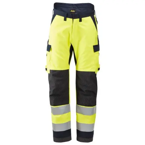Snickers Workwear 6663 Vinterbukse varsel, gul/marineblå 52