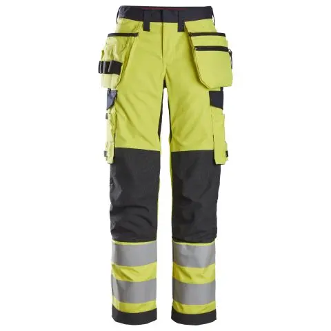 Snickers Workwear 6797 Arbeidsbukse varsel, gul/marineblå 34