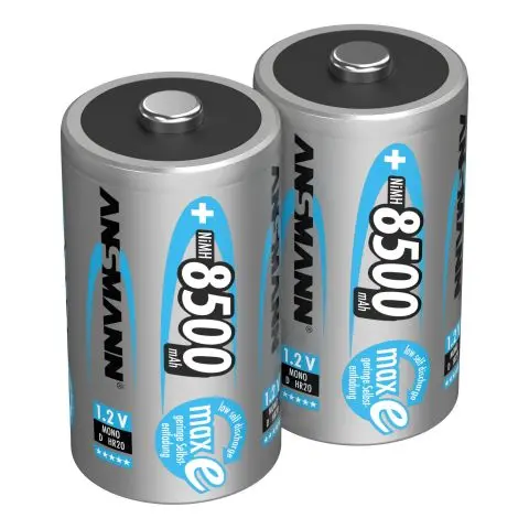 Ansmann 5035362 Batteri oppladbart, Mono D, NiMH, 2-pakning