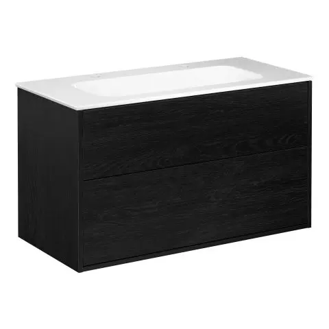 Gustavsberg Artic Kommode 100 cm, med servant, 2 stk bl.hull