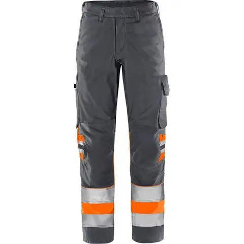 Fristads 2649 GPLU Arbeidsbukse varsel, oransje/grå Varsel, Oransje/Grå