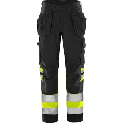 Fristads 2460 GPLU Arbeidsbukse varselgul/svart C52