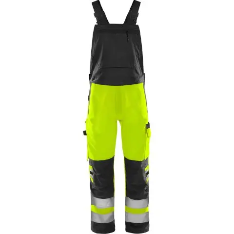 Fristads 1030 GPLU Selebukse gul/svart Varsel, Gul/Svart