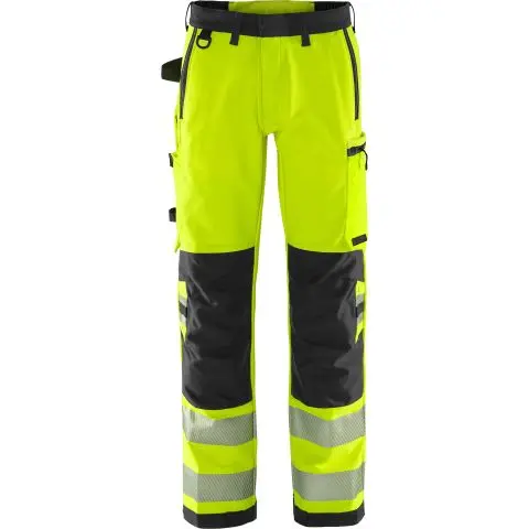 Fristads 2645 GSTP Arbeidsbukse gul/svart Varsel, Gul/Svart
